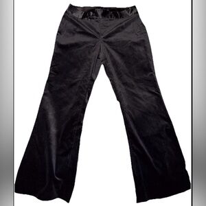 Banana Republic Women's Martin Fit Size 6 Black Velvet Stretch Trousers